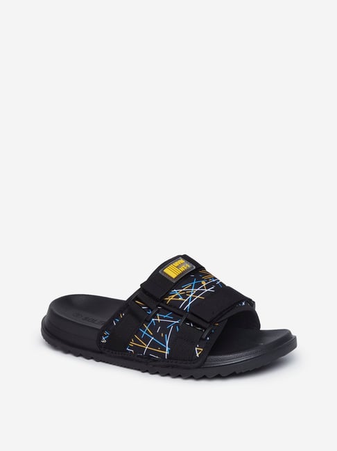 Shop Kappa Men's Logo Print Slip-On Slide Sandals Online | Splash Bahrain