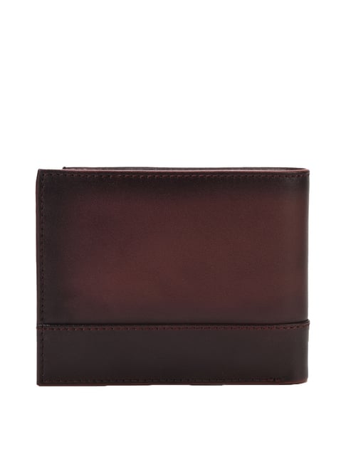 Buy Woodland Maroon Leather Bi-Fold Wallet for Men Online At Best Price ...