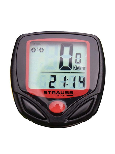 Strauss Black & Red Bicycle Speedometer-Strauss-Footwear-TATA CLIQ