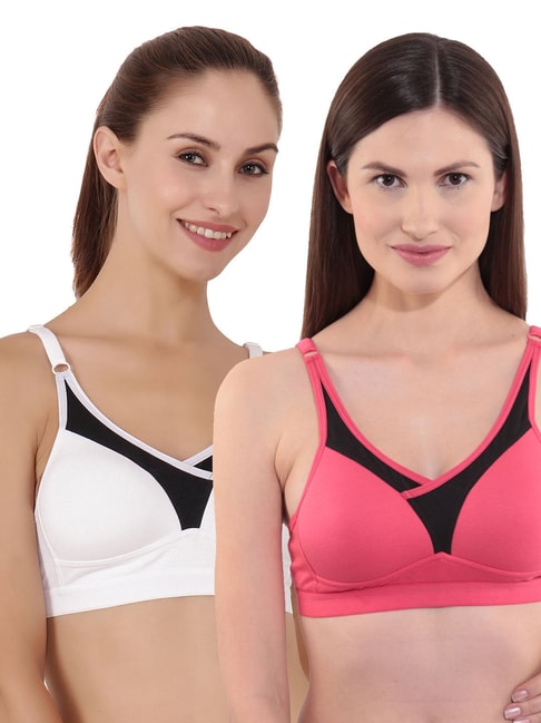 Floret Crossfit Non-Wired Non Padded Full Coverage Bra For Women Red 42