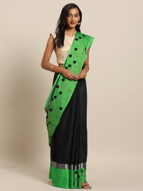 Indian Bollywood Designer Tropical Print Neon Green Black Saree Set  georgette | eBay