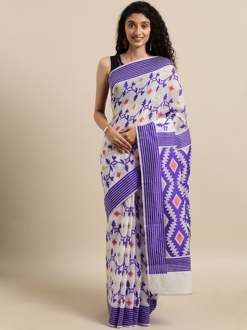 Buy Online Purple Handloom Silk Paithani Saree with Red Zari Border – Pure  Elegance