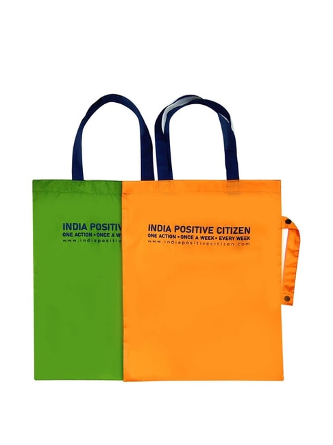 Clean Planet Multicolor Solid Medium Tote Handbag Set of 2 Price in India