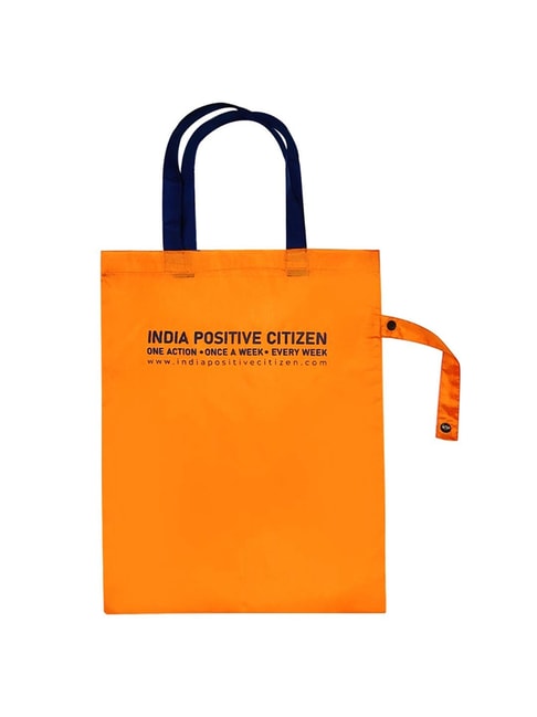 Clean Planet Orange Solid Medium Tote Handbag Price in India