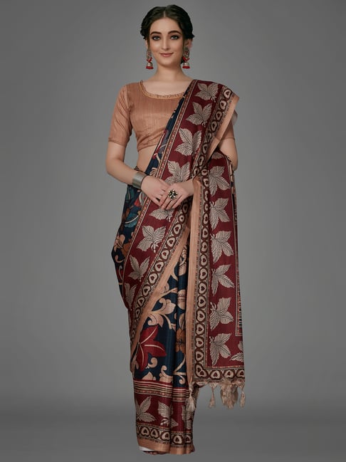 Saree Mall Multicolor Printed Saree With Blouse Price in India