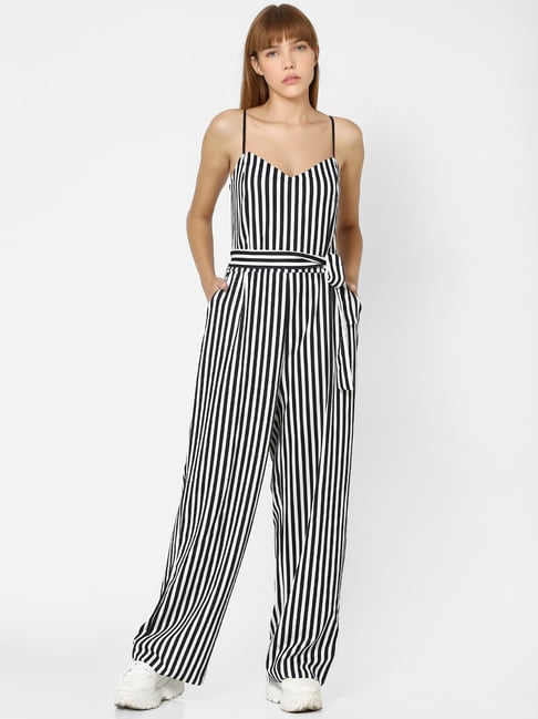 Buy Only Black White Striped Jumpsuit for Women Online Tata CLiQ