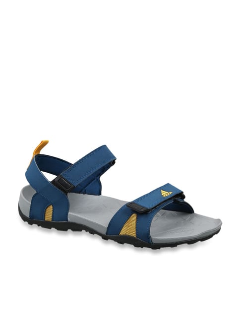 adidas men's blue floater sandals