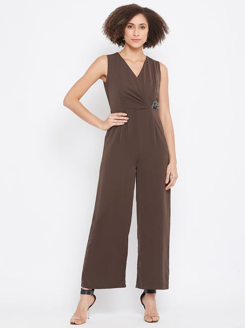 MADAME Beige Cotton Jumpsuit