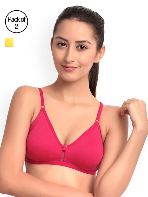 Buy Floret Multicolor Non Wired T-Shirt Bra (Pack Of 3) for Women Online @  Tata CLiQ