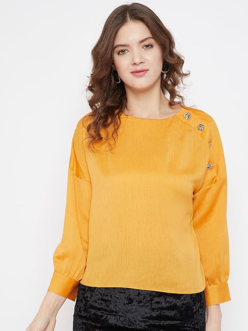 Buy MADAME Apricot Regular fit Top for Women Online Tata CLiQ