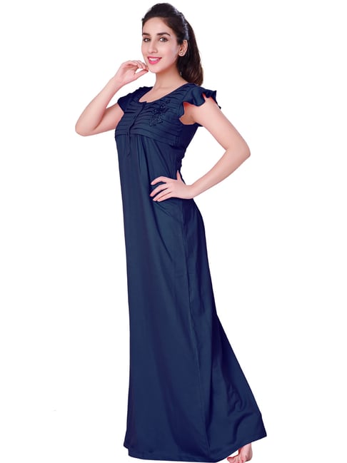 Buy honeydew Navy Cotton Nighty for Women Online @ Tata CLiQ