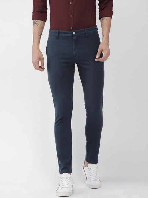 Buy Levis Navy Cotton Slim Tapered Fit Chinos for Mens Online