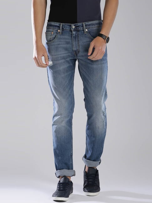 Buy Levis Blue Cotton Skinny Fit Jeans for Mens Online Tata CLiQ