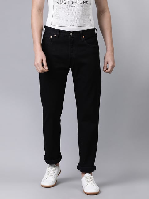 Mens 501 Black Regular Fit Jeans