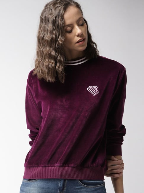 Buy Levi's Purple Cotton Sweatshirt for Women Online Tata CLiQ