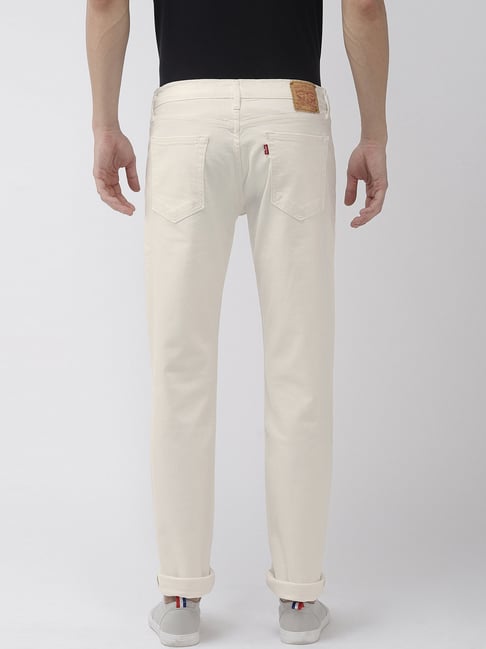 Buy Levi'S Off White Cotton Slim Fit Jeans for Mens Online Tata CLiQ