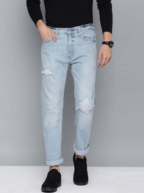 Levi's light deals blue ripped jeans