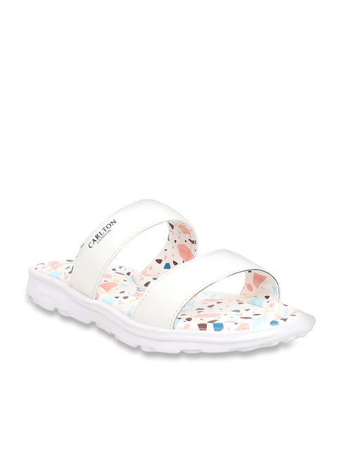 Carlton London Women's White Casual Sandals