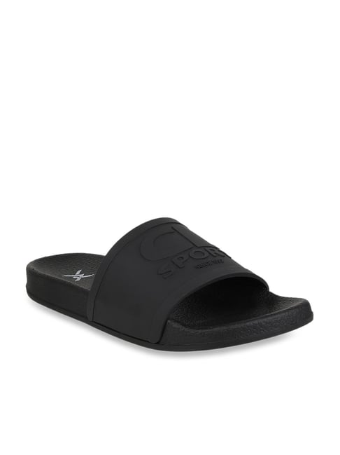 CL Sport by Carlton London Women's Black Casual Sandals