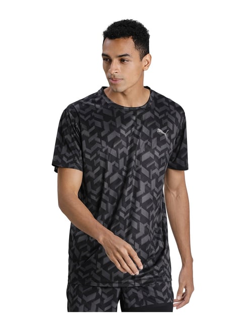 Puma Black Performance Printed Men's Training Relaxed T-shirt