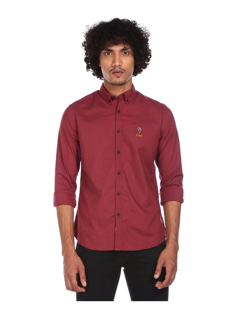 Us polo outlet maroon shirt