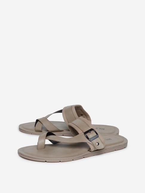 Buy SOLEPLAY by Westside Taupe Criss-Cross Sandals Online at best price ...