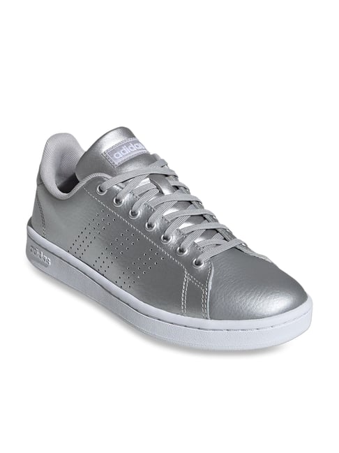 Adidas advantage sales sneaker silver