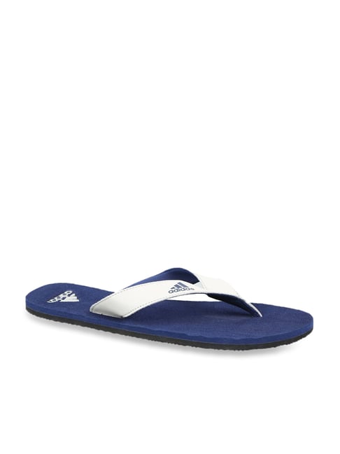 Adidas Men s Eezay Maxout II Ms White Blue Flip Flops