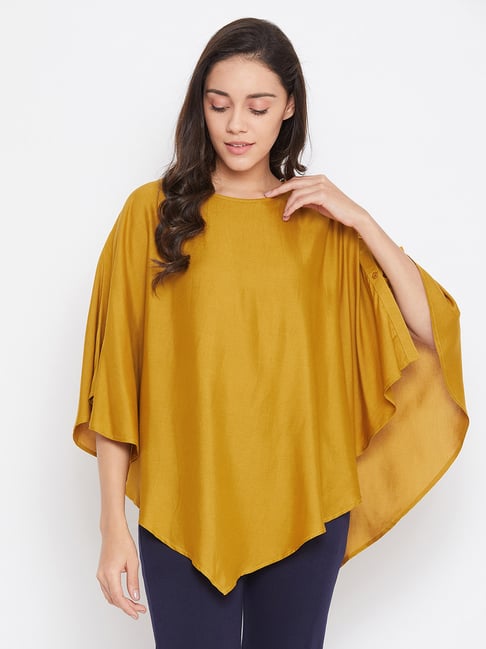 Buy Clovia Mustard Maternity Kaftan Top 