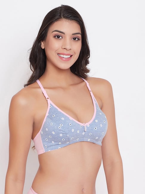 Buy Clovia Grey Melange Non Wired Non Padded Full Coverage Bra for Women  Online @ Tata CLiQ