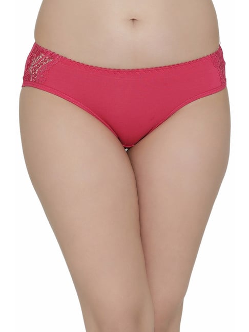 Buy CLOVIA Pink Floral Cotton Low Rise Women's Bikini Panties