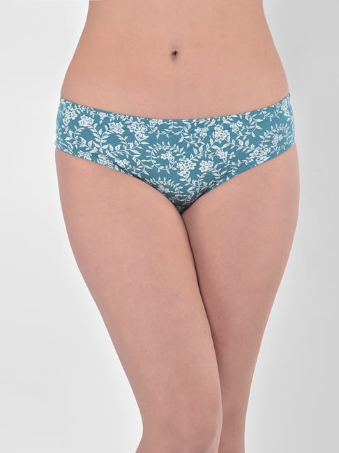 Clovia Green Printed Hipster Panty Price in India