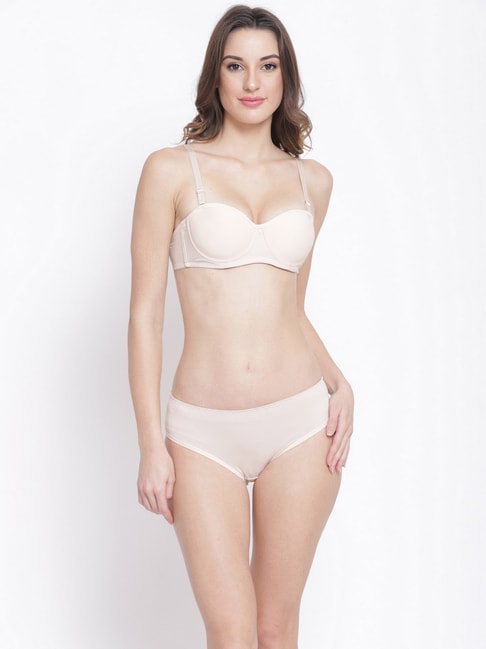 Buy PrettyCat Beige Balconette Bra & Panty Set for Women Online @ Tata CLiQ