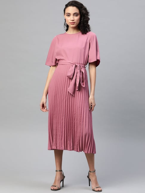 Melon by PlusS Pink Regular fit Dress Price in India