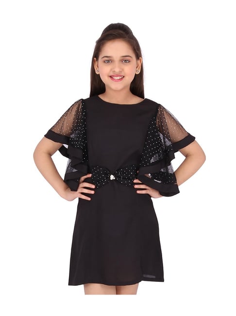 Buy Rough Women and Girls Western Short Knitted Frock Dress (Large, Black)  at Amazon.in