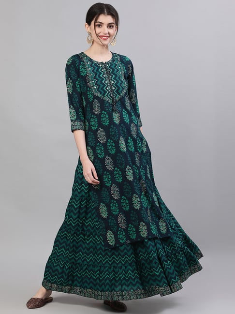 Update more than 96 long kurti with skirt myntra latest POPPY