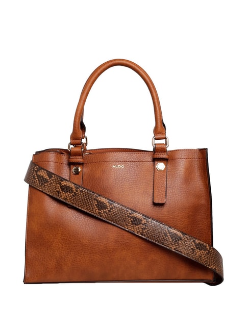 Aldo Brown Textured Medium Tote Handbag Price in India