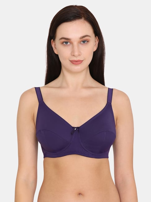 Buy Zivame Purple Under Wired Non Padded Full Coverage Bra for