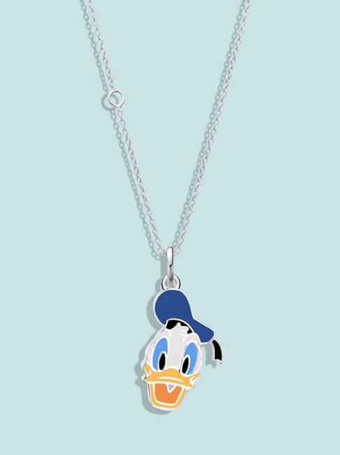 Talisman 92.5 Sterling Silver Disney Donald Duck Pendant with Chain