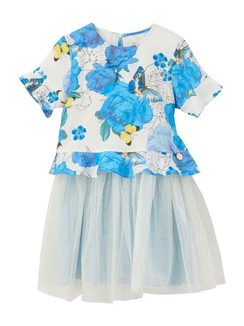 Angel and rocket outlet blue floral dress