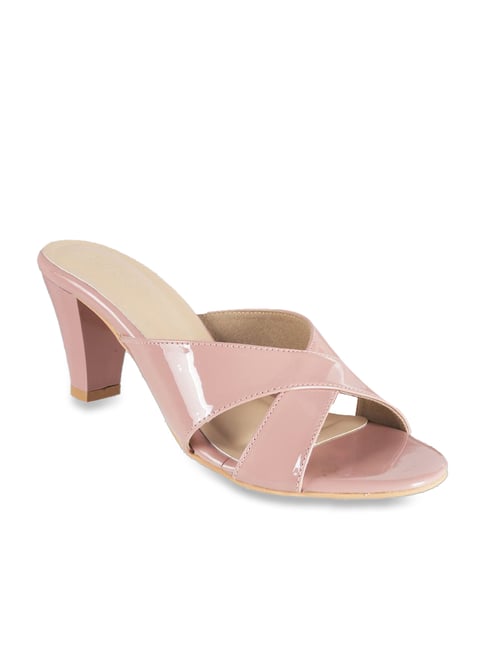 Mochi Women's Pink Cross Strap Sandals-picture-44