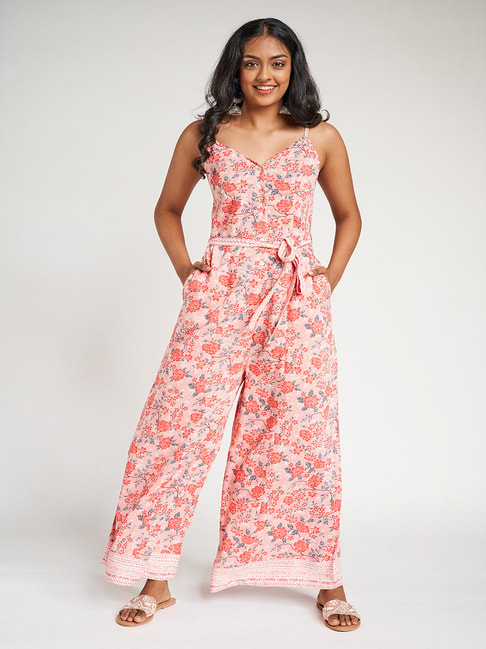 Buy Lilac Foil Print Fit and Flare Jumpsuit Online at Best Price at Global  Desi- SS22GM088JSPG