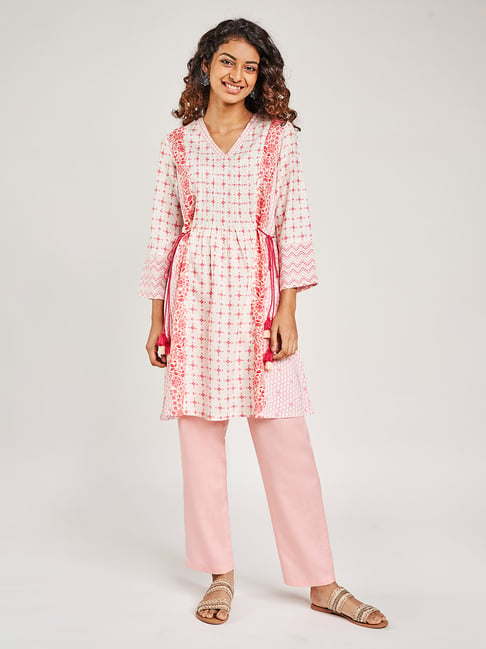 Global Desi Pink Printed Tunic