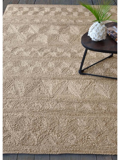 Buy The Rug Republic Brown Hand Made Joya Carpet Set Of 1 Online At Best Prices Tata Cliq