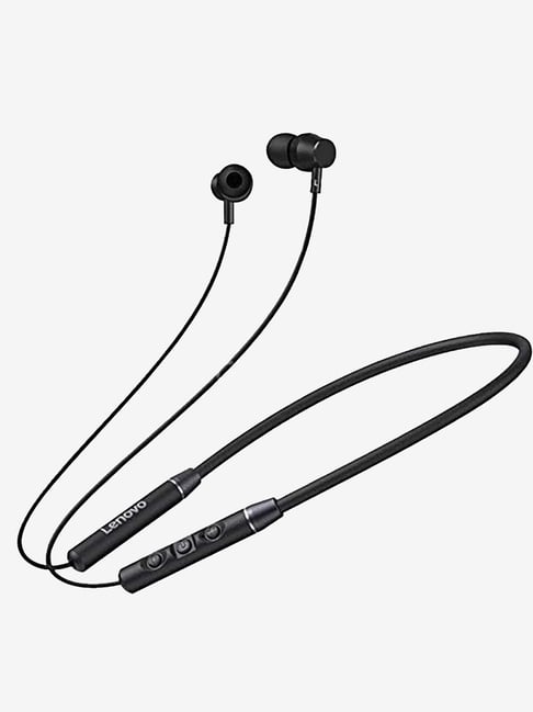 Lenovo QE03 Neckband with Mic (Black)