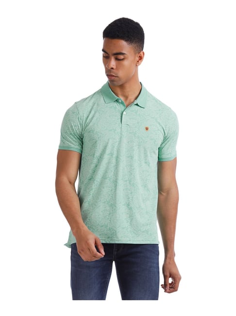 Buy True Blue Mint Printed Polo T Shirt for Men Online Tata CLiQ