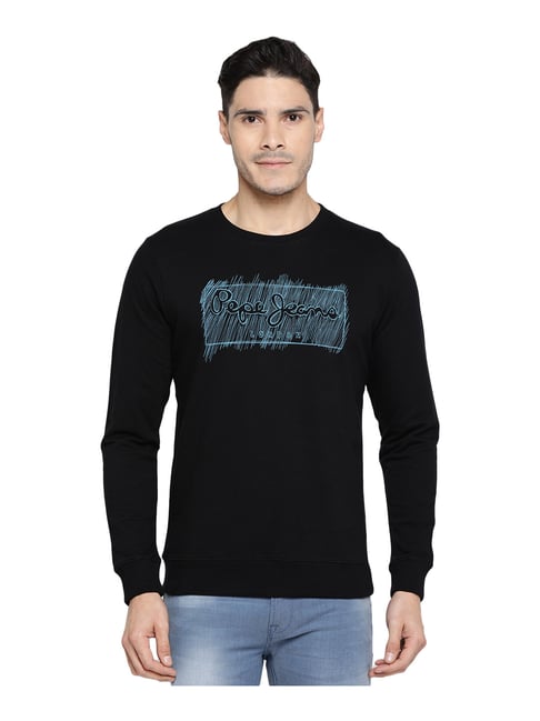 Pepe Jeans Black Graphic Print Sweatshirt