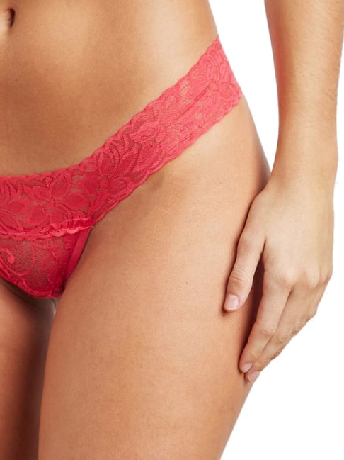 Buy N-Gal Pink Lace Thong Panty for Women Online @ Tata CLiQ