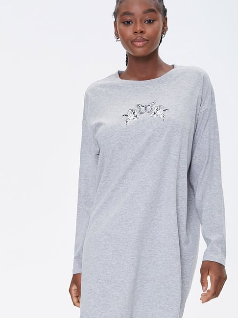 Forever 21 Heather Grey Textured Dress Price in India