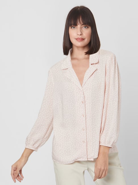 Vero Moda Blush Pink Printed Shirt Price in India